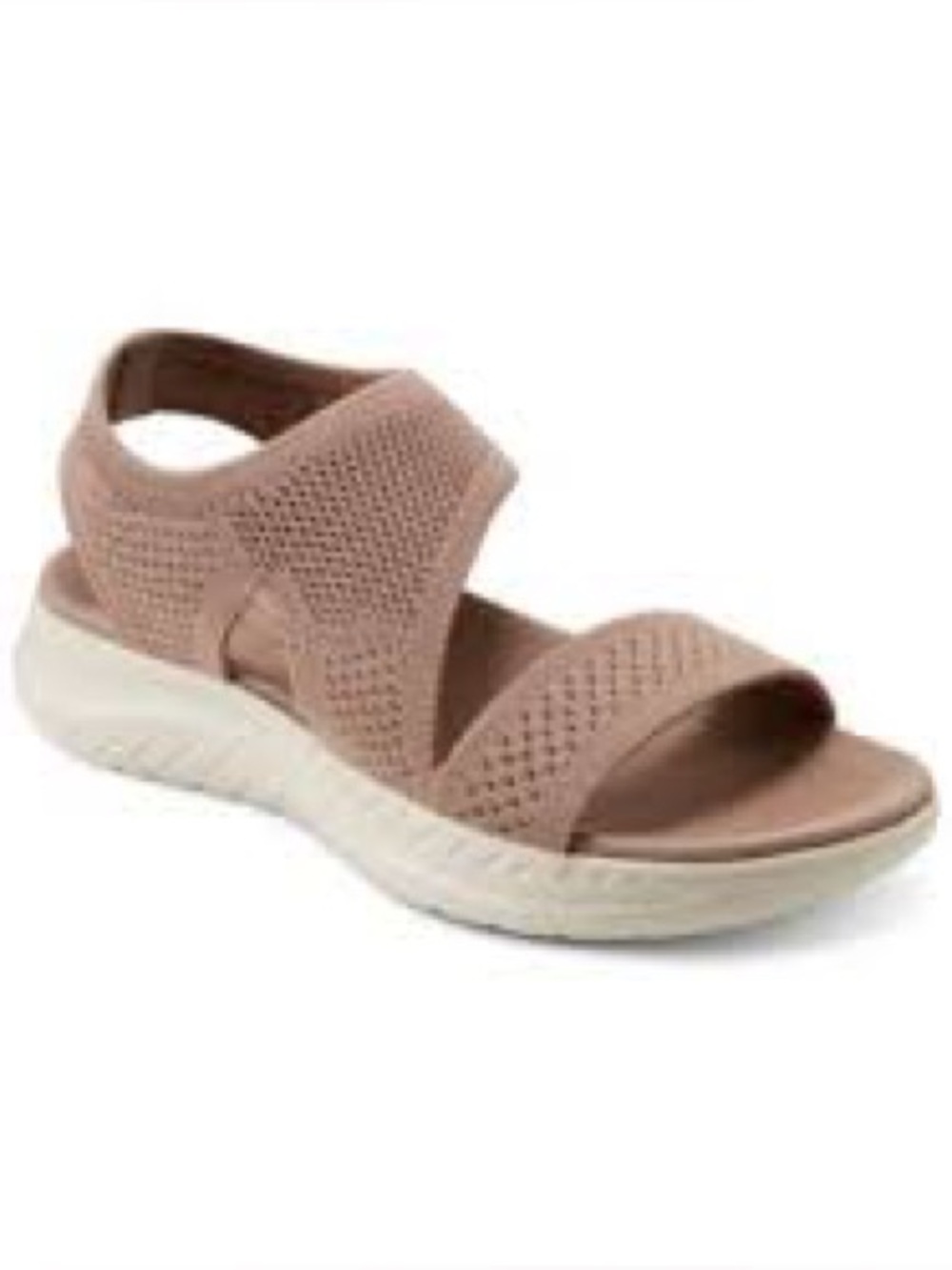 Easy Spirit NEW Women's Knit Crossover Sandals in Taupe, Size 7 - Small hole